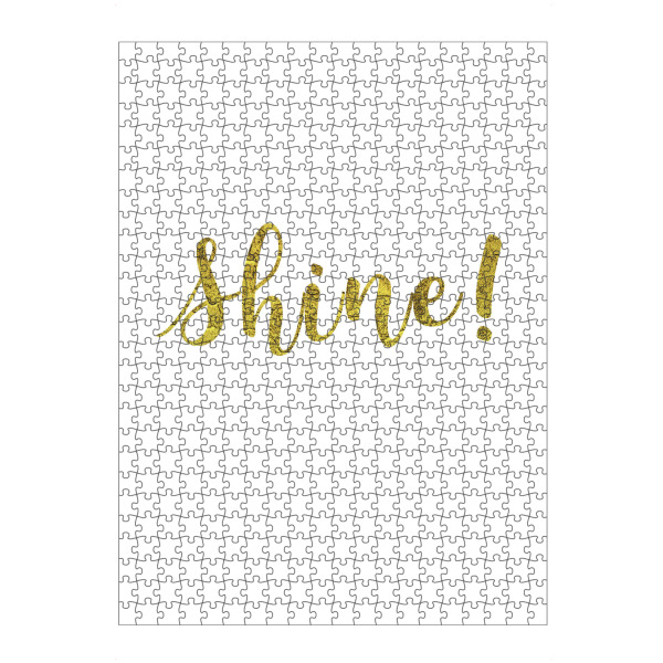Puzzle Ravensburger "Shine!" artboxONE - Typografie,Weihnachten - Shine,Scheinen,Glanz,Strahlen,Leuchten,Gold - Bild Shine