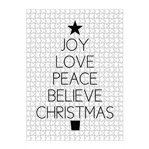 artboxONE Puzzle "Christmas" artboxONE - Typografie,Menschen,Schwarzweiß,Liebe,Weihnachten