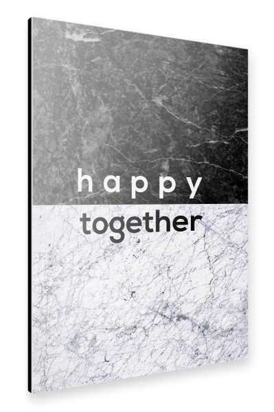 Alu-Dibond "Happy Together" 30x20 cm artboxONE