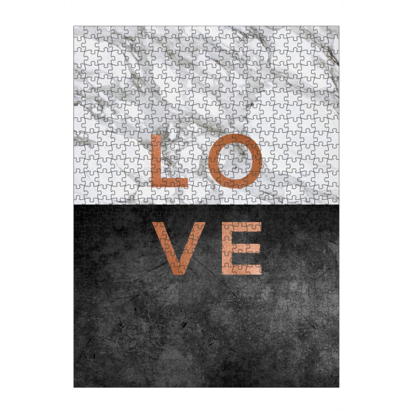 artboxONE Puzzle "Love 4" artboxONE - Typografie,Abstrakt,Schwarzweiß,Liebe,Marmor