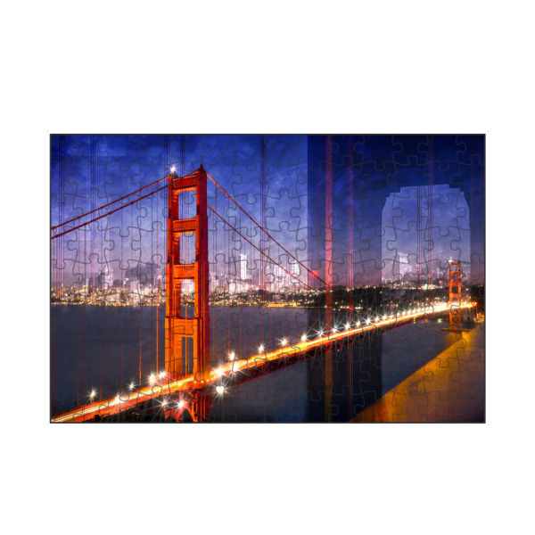 artboxONE Puzzle "City Art Golden Gate Bridge Composing" artboxONE - Reise,Abstrakt,Architektur,Reise / Länder,Städte / San Francisco