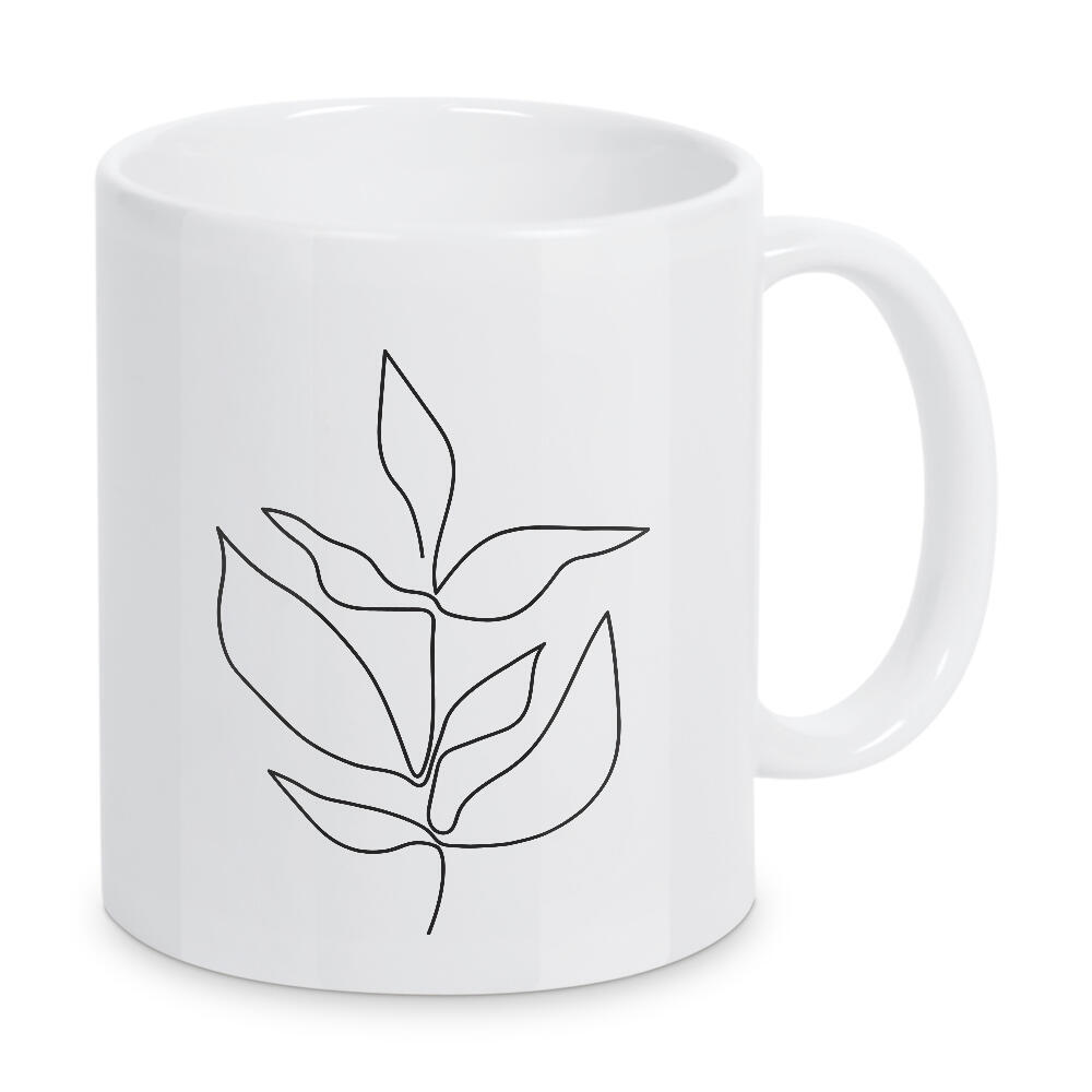 Tasse "Einzeilige Blattpflanze botanisch" artboxONE - Floral