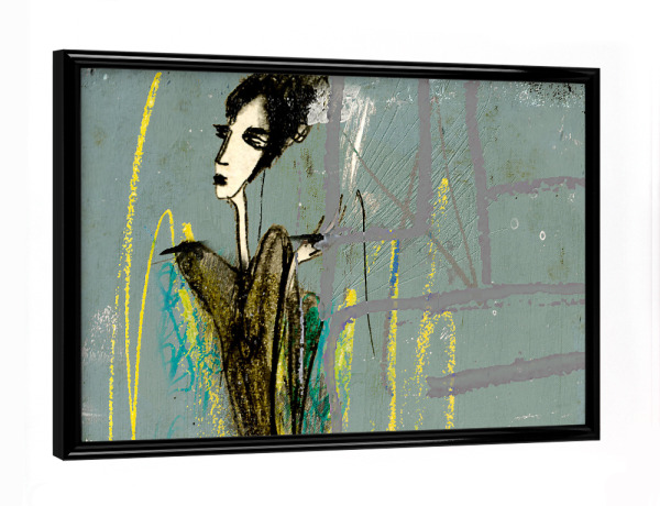 Poster mit schwarzem Rahmen "DUNGESTEDELAMAIN" artboxONE - Fashion - Frau,Art,Kunst