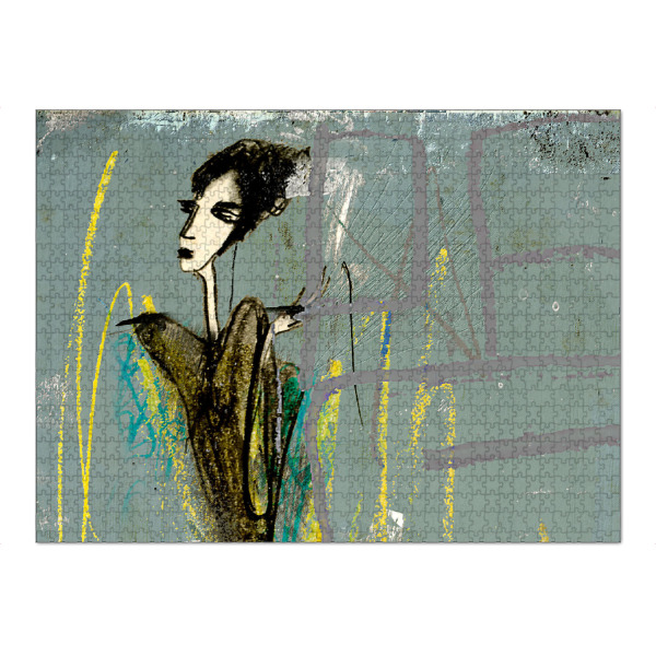 Puzzle Ravensburger "DUNGESTEDELAMAIN" artboxONE - Fashion - Frau,Art,Kunst - Bild frau