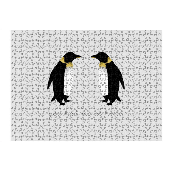 Puzzle Ravensburger "You Had Me 2" artboxONE - Typografie,Natur,Tiere,Abstrakt,Liebe,Lustig - Penguin,Love,Hello - Bild penguin