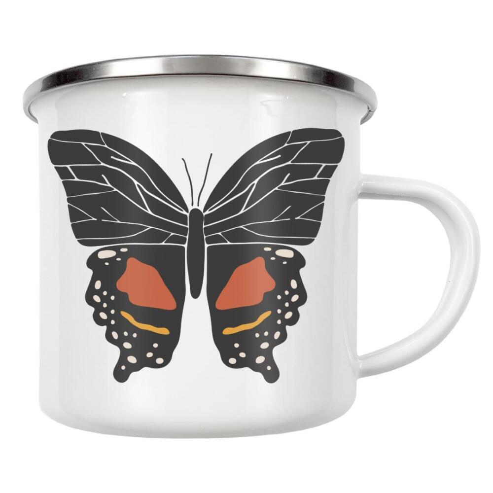 Emaille Tasse "Boho Schmetterlingskunst" artboxONE - Tiere - Schmetterling,Abstrakt,Kunst,Druckbare,Tier,Insekt,Boho,Schmetterling art