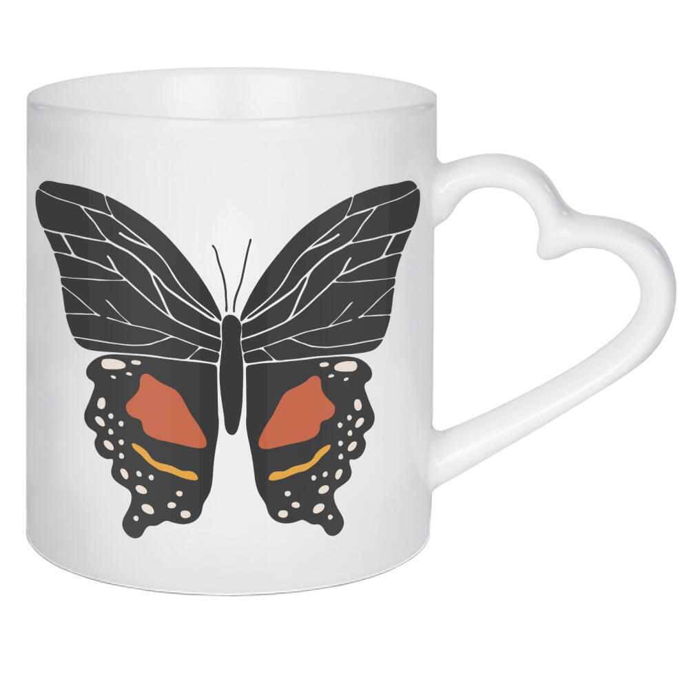 Herztasse "Boho Schmetterlingskunst" artboxONE - Tiere - Schmetterling,Abstrakt,Kunst,Druckbare,Tier,Insekt,Boho,Schmetterling art