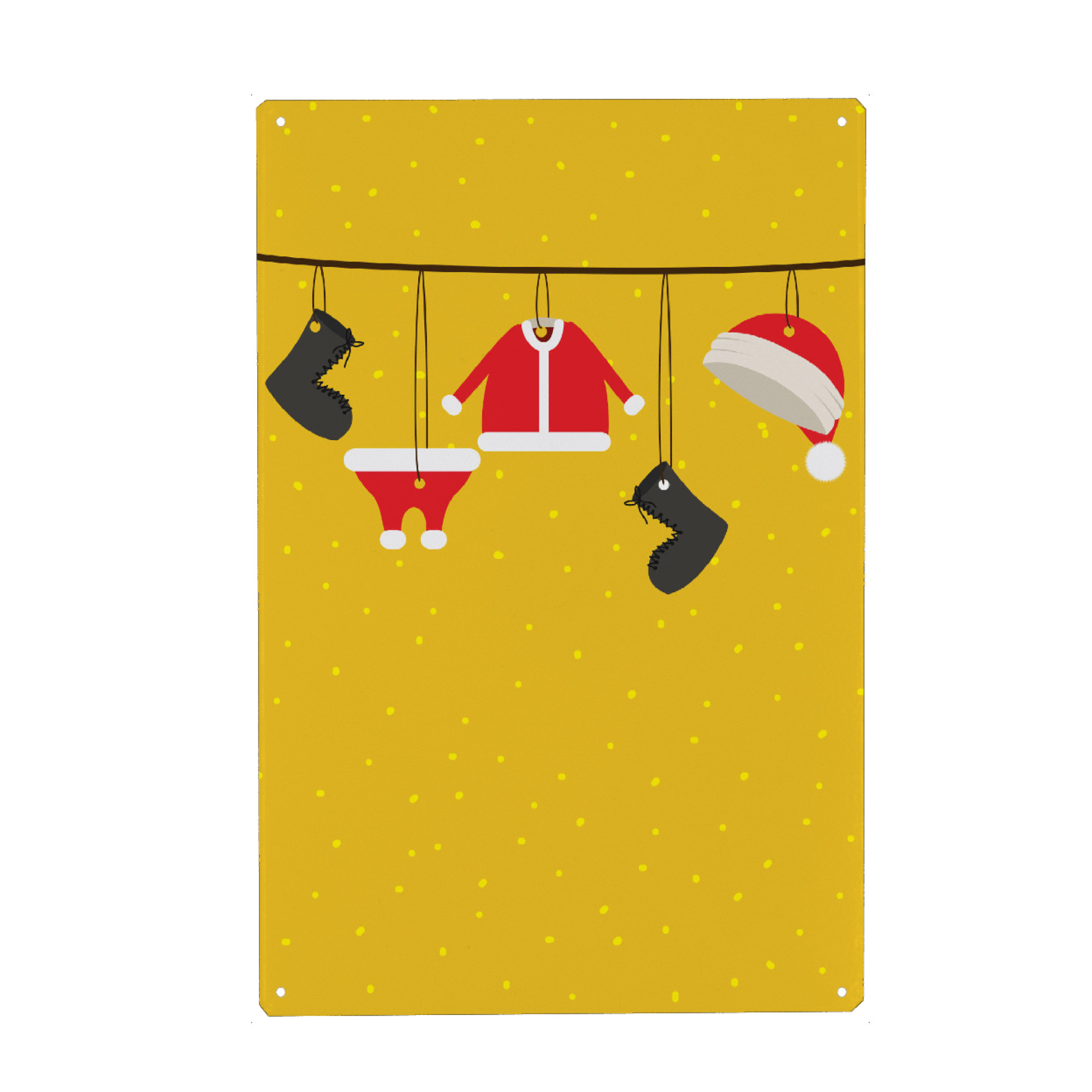 Metall Poster "Waschtag Herr Weihnachtsmann" artboxONE - Weihnachten