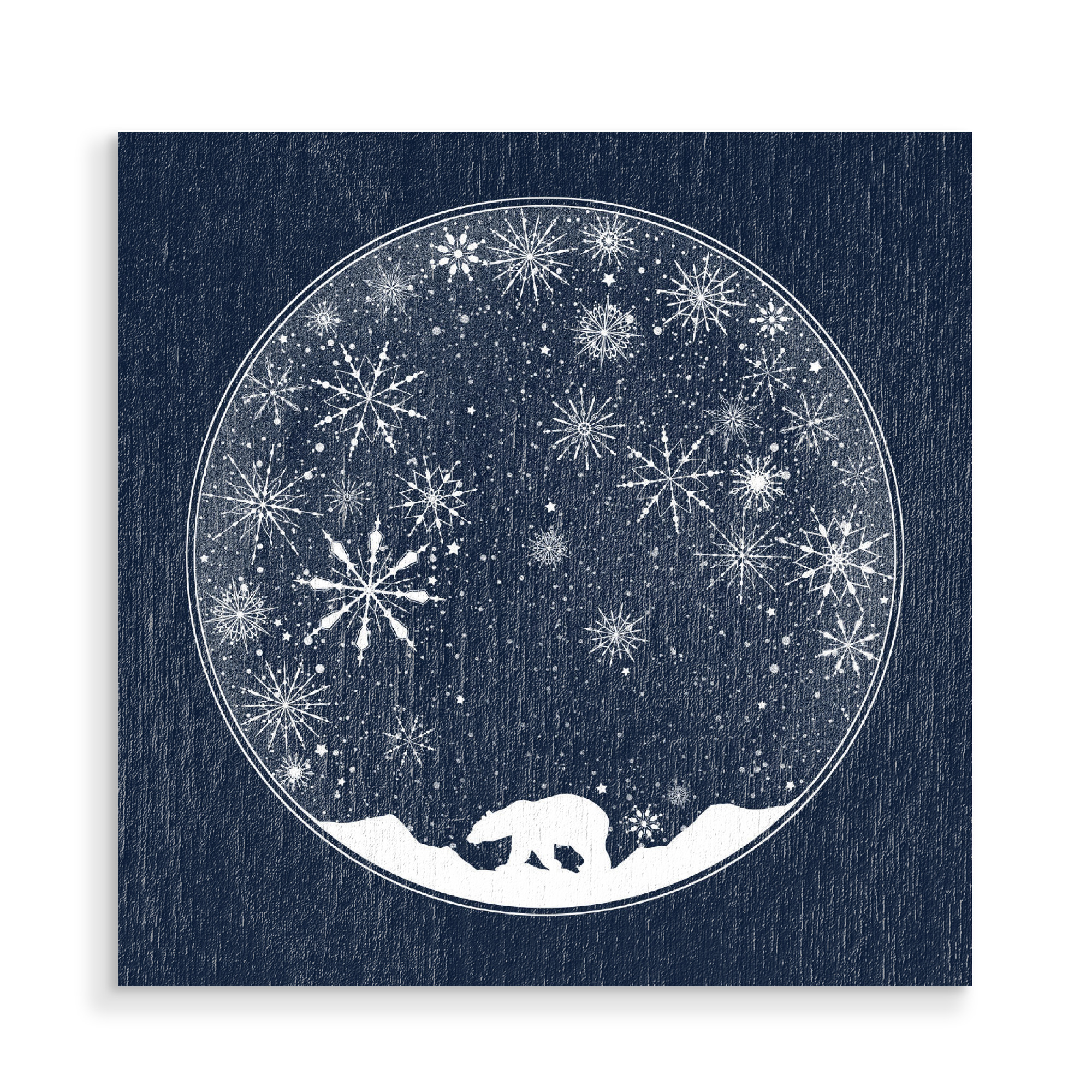 Holzbild "Snow Globe" artboxONE - Natur - Schneekugel,Schneeflocken,Weihnachten,Weihnachten,Bär,Eisbär,Tobe fonseca,Tobias fonseca