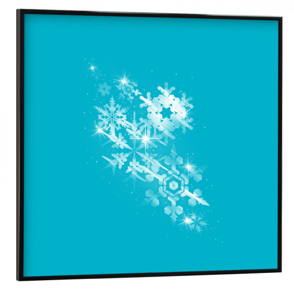 Poster mit schwarzem Rahmen 30x30 cm "Snow Flakes of Hope" artboxONE - Natur,Abstrakt