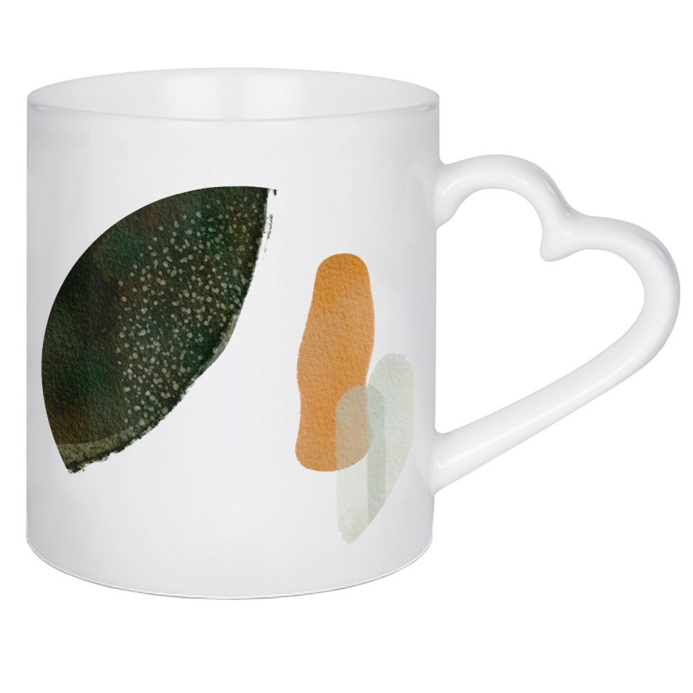 Herztasse "Moderne abstrakte Farbe" artboxONE - Abstrakt,Geometrie - Minimalistisch,Modern,Abstrakt,Freiform,Geometrie,Formen