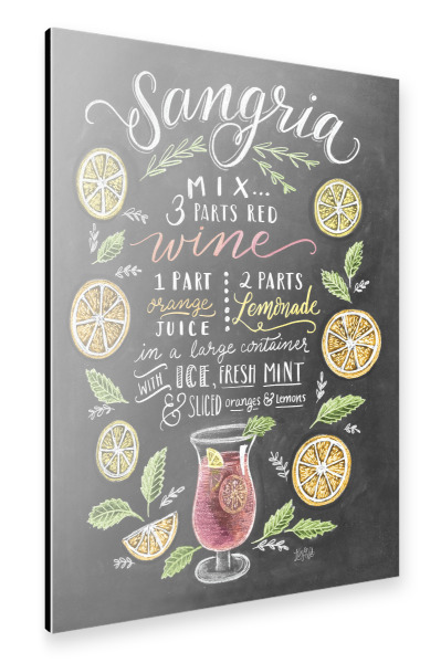 Alu-Dibond "Sangria" 30x20 cm artboxONE