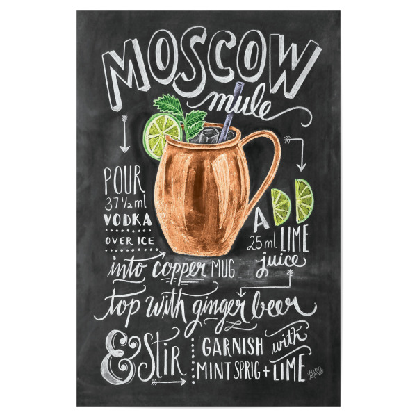 Poster 30x20 cm "Moscow Mule" artboxONE - Typografie,Essen & Trinken,Essen & Trinken / Alkohol
