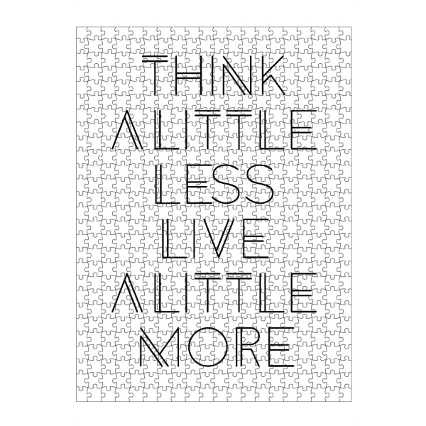 Puzzle Ravensburger "Live a little more" artboxONE - Typografie,Schwarzweiß