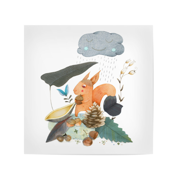 Poster 20x20 cm "Autumn 2" artboxONE - Natur,Floral,Für Kinder,Tiere
