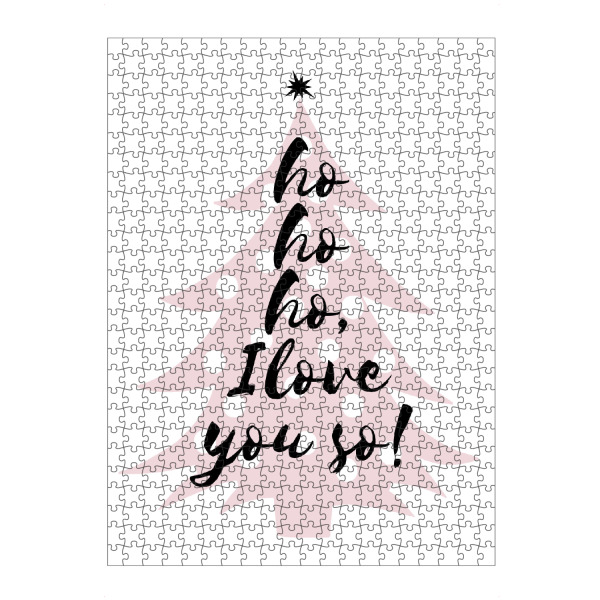 Puzzle Ravensburger "Ho ho ho" artboxONE - Typografie,Menschen,Schwarzweiß,Liebe,Weihnachten