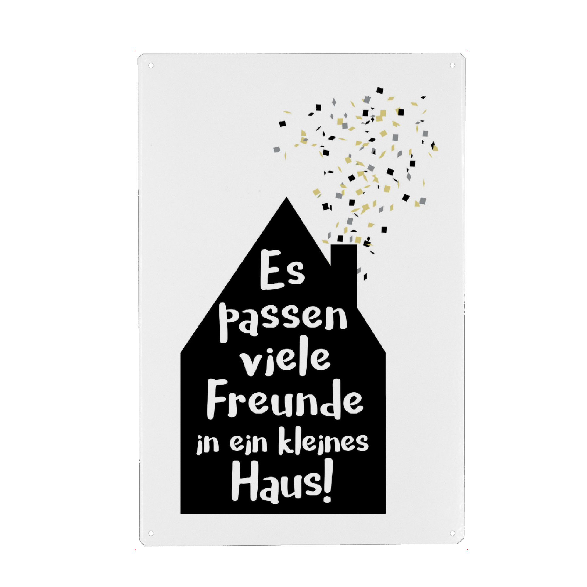 Metall Poster "Kleines Haus" artboxONE - Typografie,Menschen,Liebe