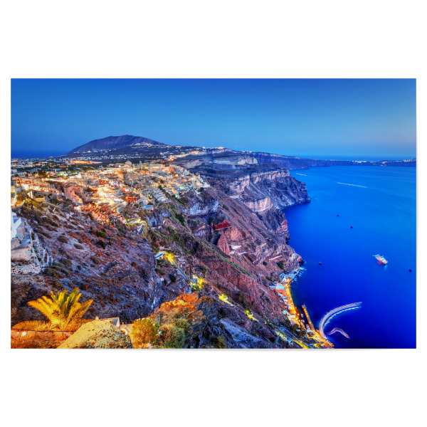 Poster "Fira, the capital of Santorini island, Greece at night" artboxONE - Reise