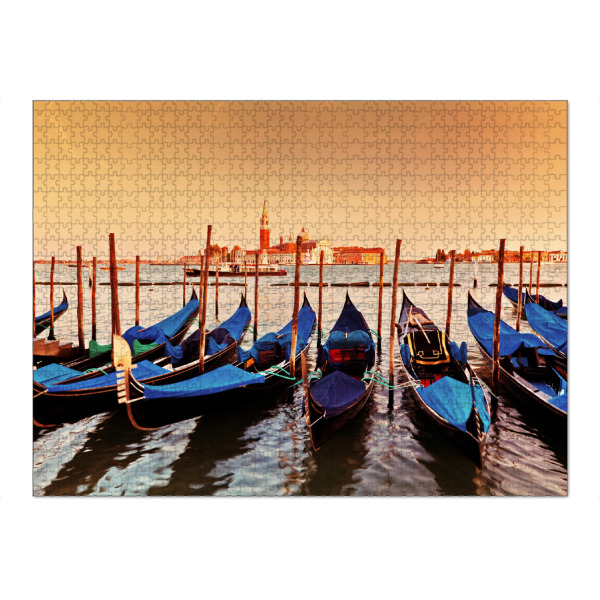 Puzzle Ravensburger "Venice, Italy. Gondolas on Grand Canal at sunset" artboxONE - Städte / Venedig