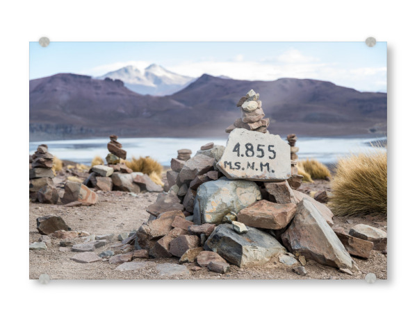 Acrylglasbild "4855" artboxONE - Natur,Reise - Reise,Bolivien,Südamerika,Höhe,See,Berge