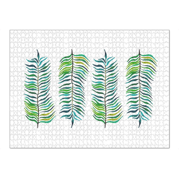 Puzzle Ravensburger "Pflanzen" artboxONE - Natur,Floral,Floral - Pflanze,Aquarell,Grün,Floral,Minimalistisch,Schlicht - Bild Pflanze