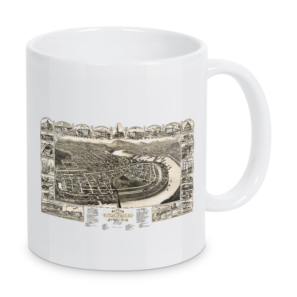 Tasse "Karte von Holyoke - Massachusetts" artboxONE - Kartografie - Karte,Karten,Flach,Jahrgang,Stadt,Alte,Retro,Abbildung,Reise