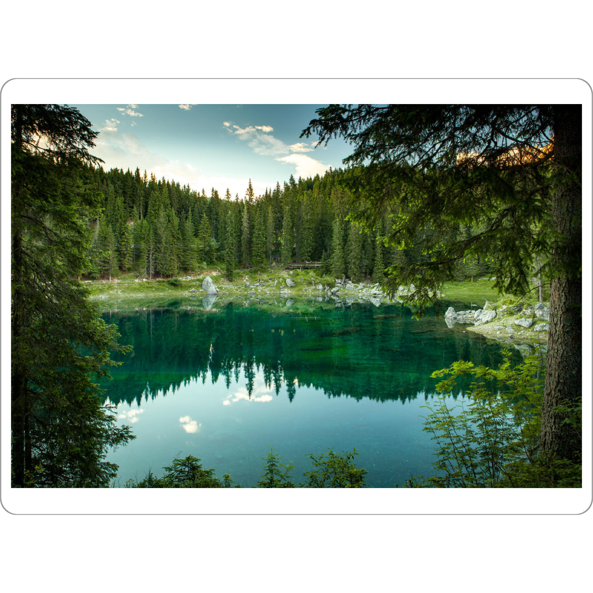 Tischset "Quite view" artboxONE - Natur - See,Carezza,Dolomiten,Bäume,Italien - Bild see