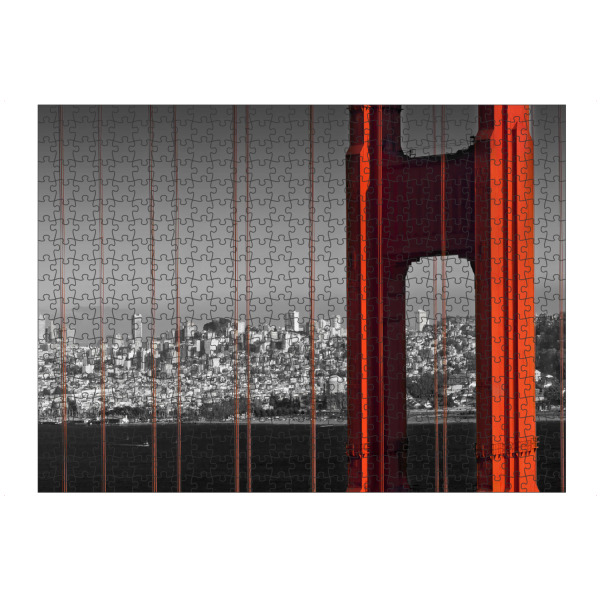 Puzzle Ravensburger "SAN FRANCISCO Golden Gate Bridge" artboxONE - Reise,Schwarzweiß,Architektur,Reise / Länder,Städte / San Francisco
