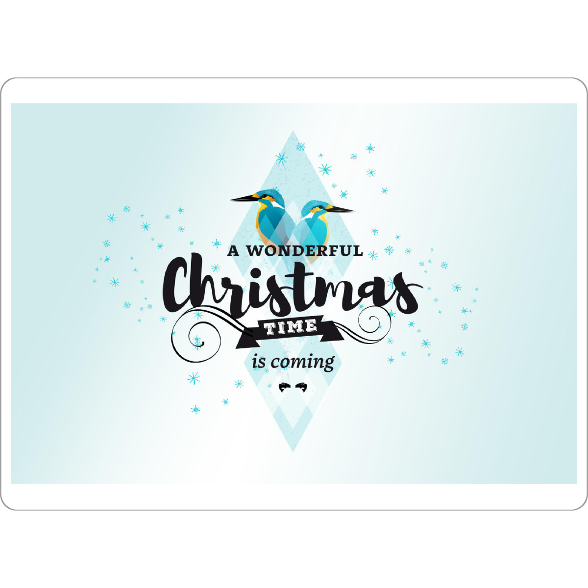 Tischset "A Wonderful Christmas Time" artboxONE - Typografie,Tiere,Schwarzweiß,Geometrie,Weihnachten