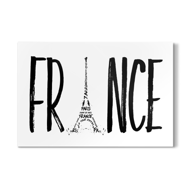 Galerie-Print "FRANCE Typografie | Panorama" 30x20 cm artboxONE
