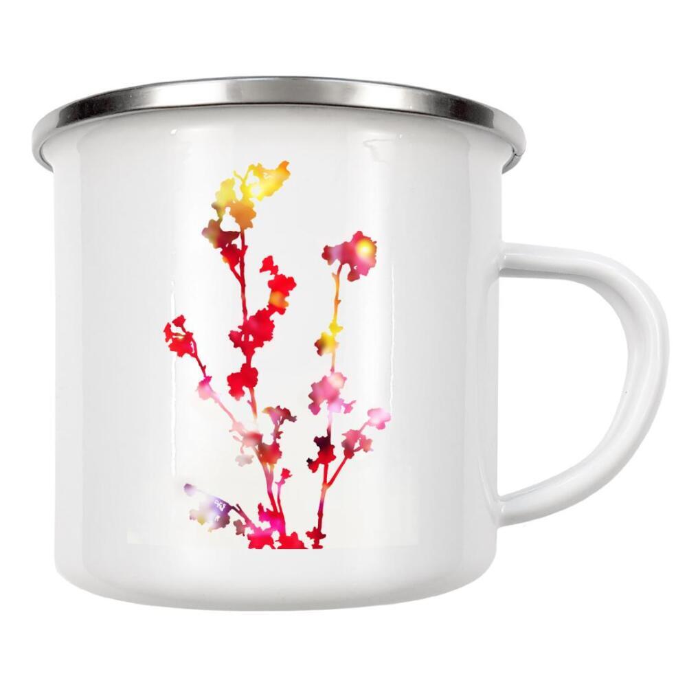 Emaille Tasse "Blütenrot" artboxONE - Natur,Floral - Blume,Stillleben,Sommer,Licht,Glanz,Sonne,Sonnig,Sonne