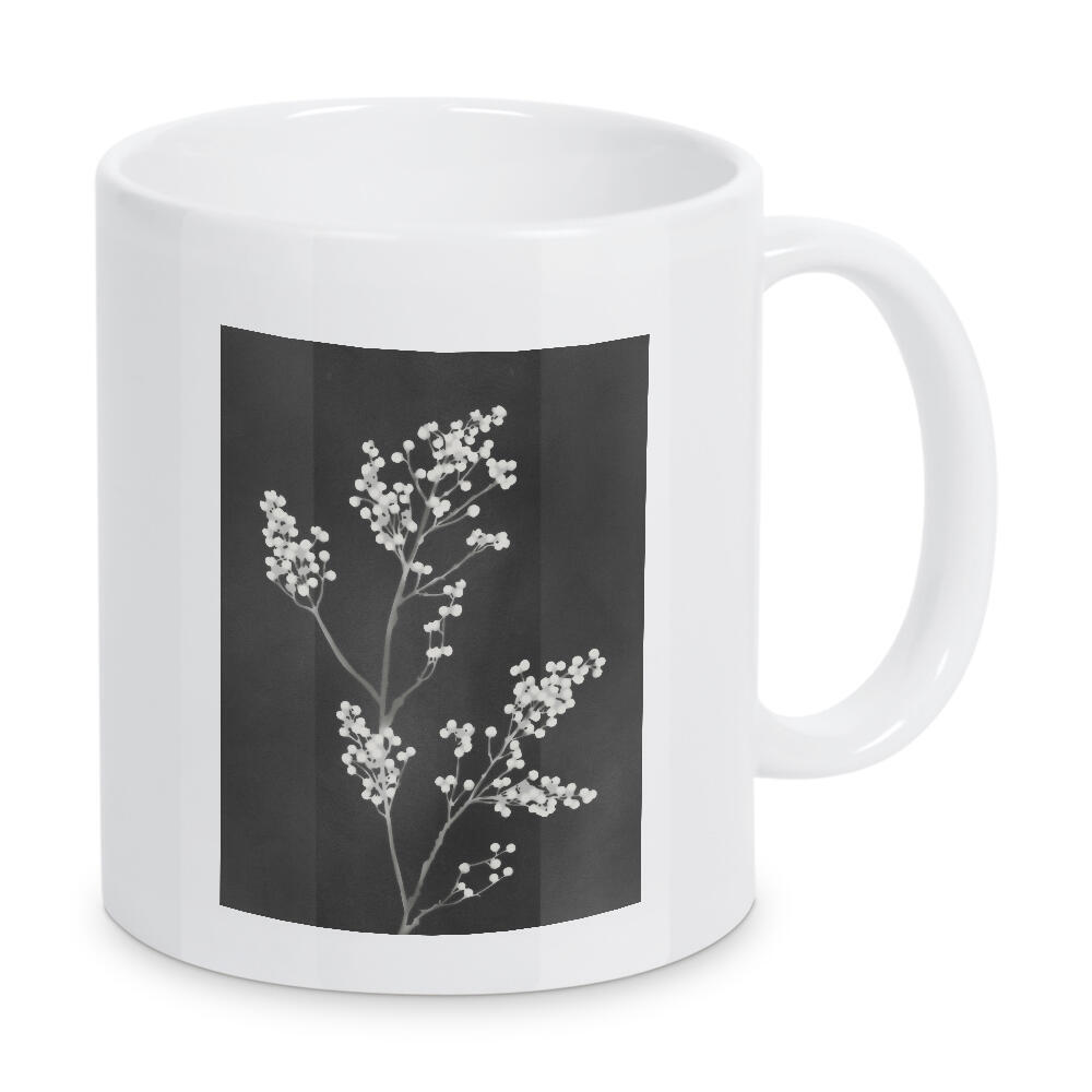 Tasse "Monographie Schwarz" artboxONE - Natur,Floral - Blume,Silhouette,Natur,Stillleben,Klassiker,Cyanotypie,Floral,Pflanze,Minimalistisch