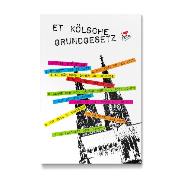 Galerie-Print "KÖLSCHE GRUNDGESETZ" 30x20 cm artboxONE