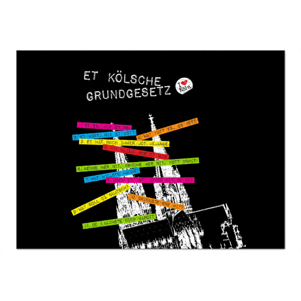 Puzzle Ravensburger "ET KÖLSCHE GRUNDGESETZ" artboxONE - Städte / Köln - Köln,Kölner dom,Kölsches grundgesetz,Kölsch,Cologne,Klüngel,Karneval