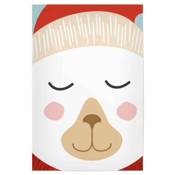 Poster 30x20 cm "Winterbär" artboxONE - Tiere,Weihnachten - Eisbär,Winter,Schnee,Kalt,Weihnachten,Schlafen,Wir tragen bären