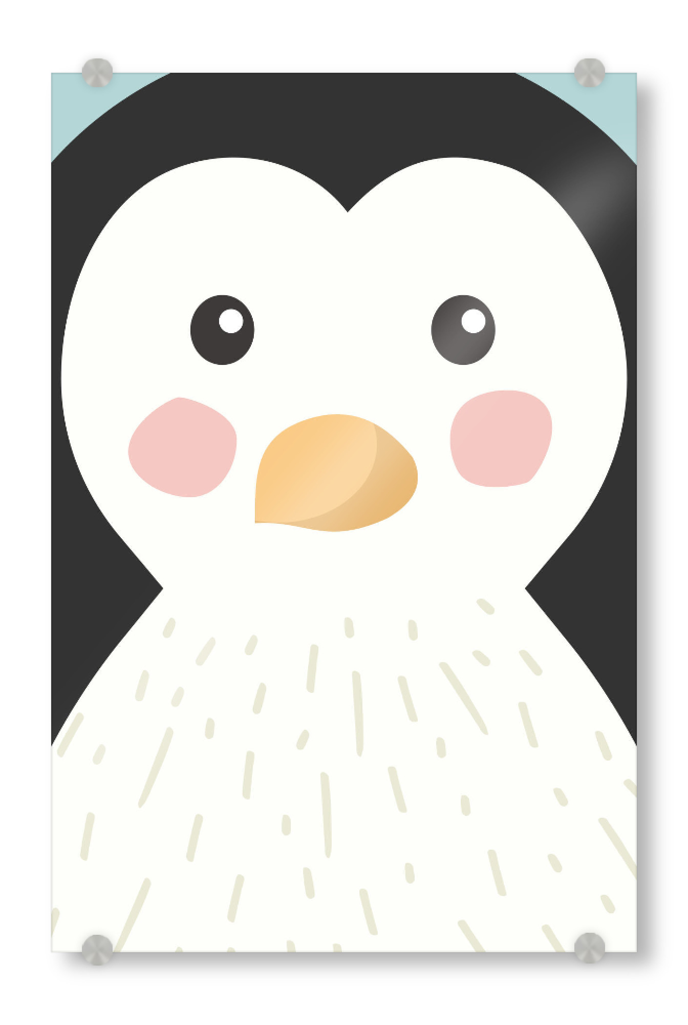 Acrylglasbild "So cute" artboxONE - Für Kinder,Schwarzweiß,Weihnachten