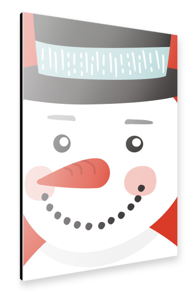 Alu-Dibond "Mr. Snowman" 30x20 cm artboxONE