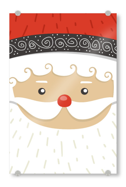 Acrylglasbild "Santa 2" artboxONE - Weihnachten - Weihanchtsmann,Knecht ruprecht,Winter,Weihnachten,Sankt,Bart,Nikolaus