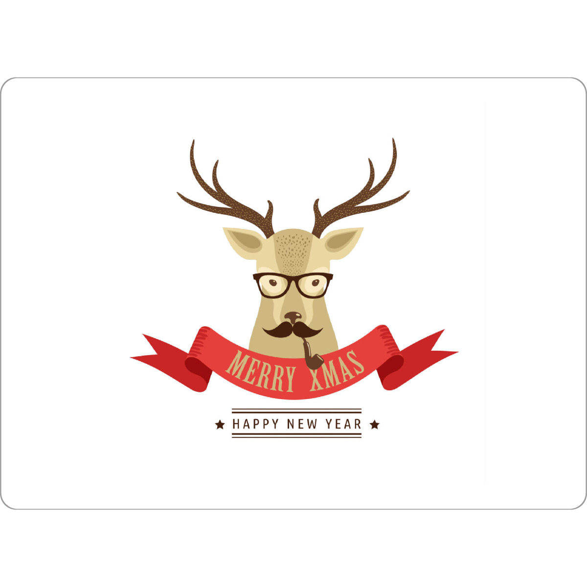 Tischset "Hipster Hirsch" artboxONE - Tiere,Weihnachten - Hirsch,Fawn,Deer,Rehkitz,Brille,Hipster,Winter,Waldtier,Elch,Geweih - Bild hirsch