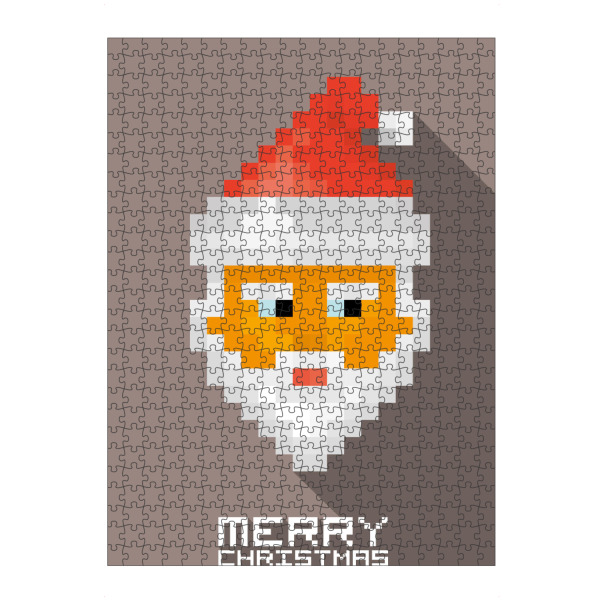 Puzzle Ravensburger "8bit Santa" artboxONE - Weihnachten - Weihanchtsmann,Sankt,Weihnachten,Nikolausmütze,Winter,Frohe weihnachten,8bit,8bit kunst