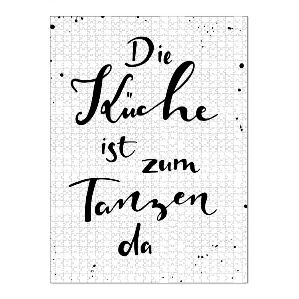 Puzzle Ravensburger "Tanzen in der Küche" artboxONE - Typografie,Essen & Trinken,Schwarzweiß