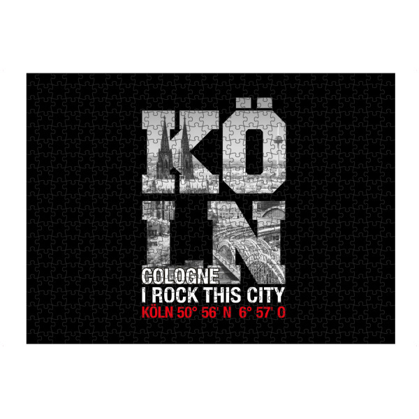 artboxONE Puzzle "I ROCK KÖLN" artboxONE - Städte / Köln,Schwarzweiß - Köln,Kölner dom,Skyline,Colonia,Cologne,I rock - Bild Köln