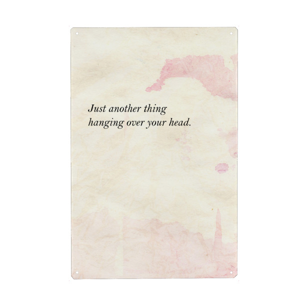 Metall Poster "Just another thing II" artboxONE - Typografie,Abstrakt