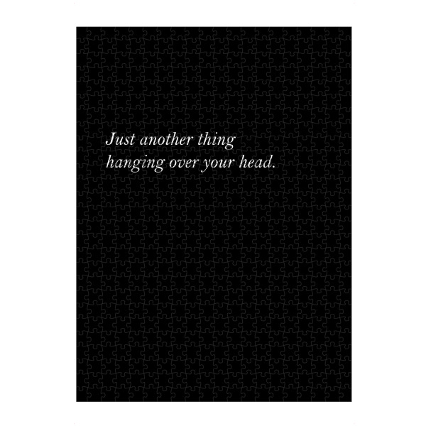 artboxONE Puzzle "Just another thing" artboxONE - Typografie,Abstrakt,Schwarzweiß