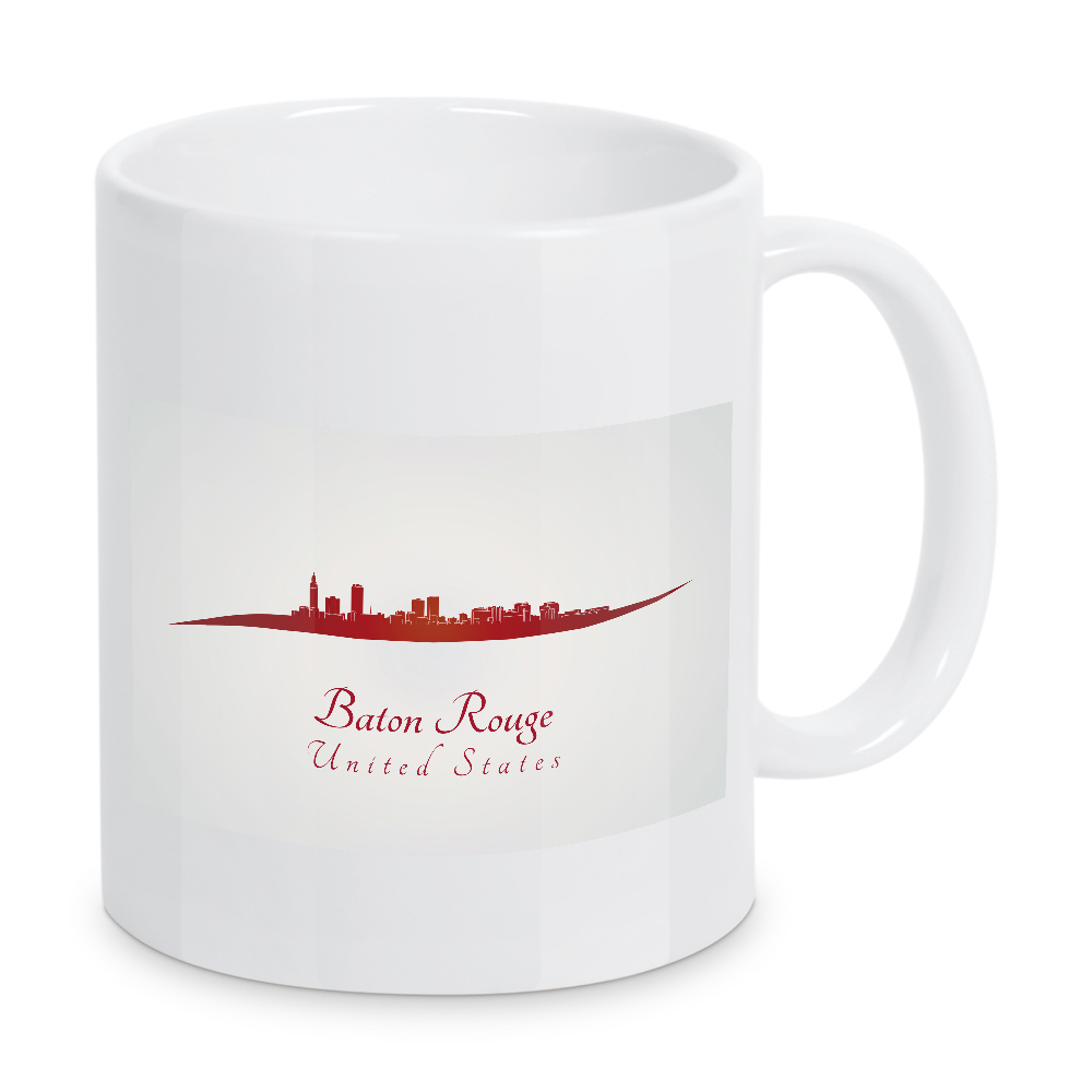Tasse "Baton Rouge-Skyline in Rot" artboxONE - Städte,Architektur - Skyline,Stadt,Denkmäler,Metropole,Reise,Tourismus,Geschenk,Rot,Baton rouge,Amerika
