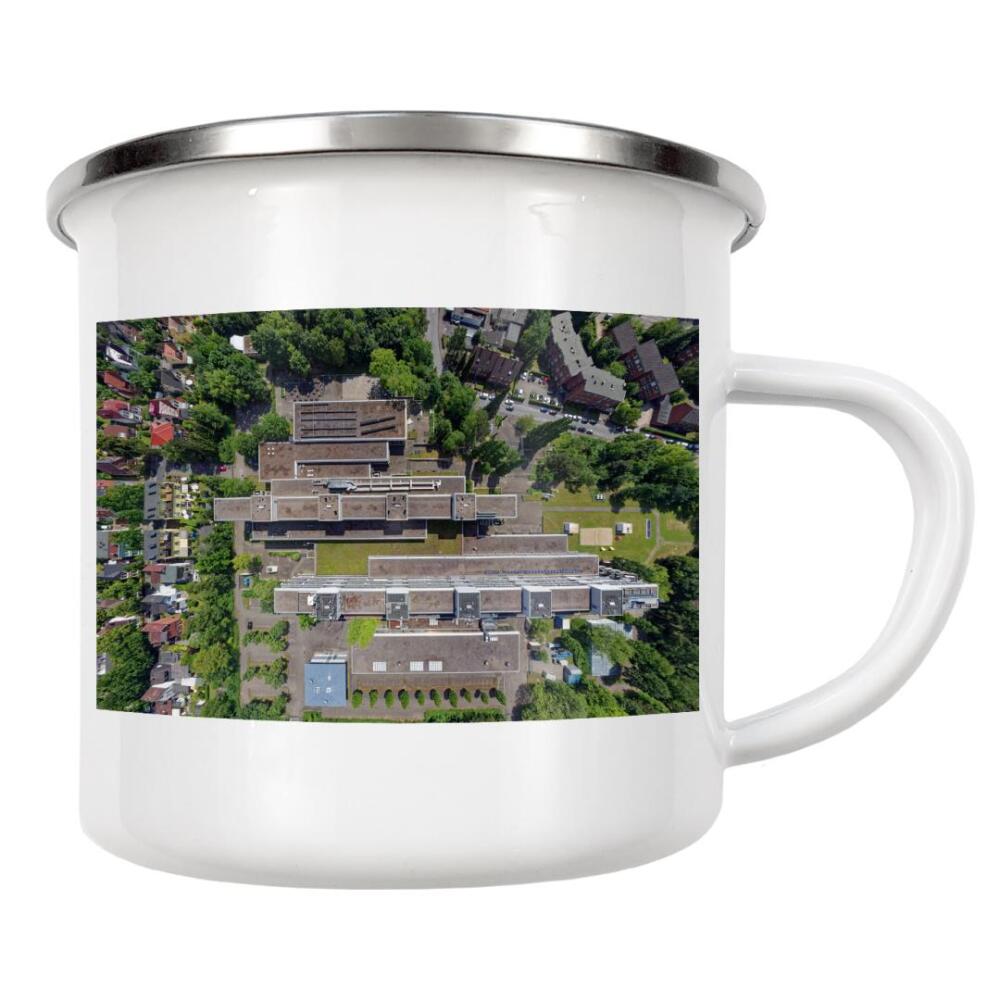 Emaille Tasse "HAW Hamburg-Bergedorf, Top" artboxONE - Städte,Städte / Hamburg,Reise,Architektur,Reise / Länder