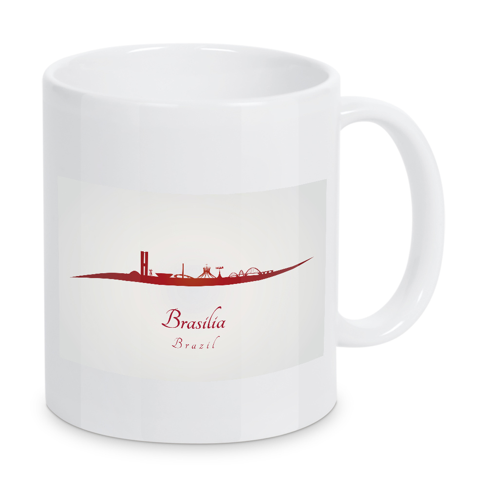 Tasse "Brasilia-Skyline in Rot" artboxONE - Städte,Architektur