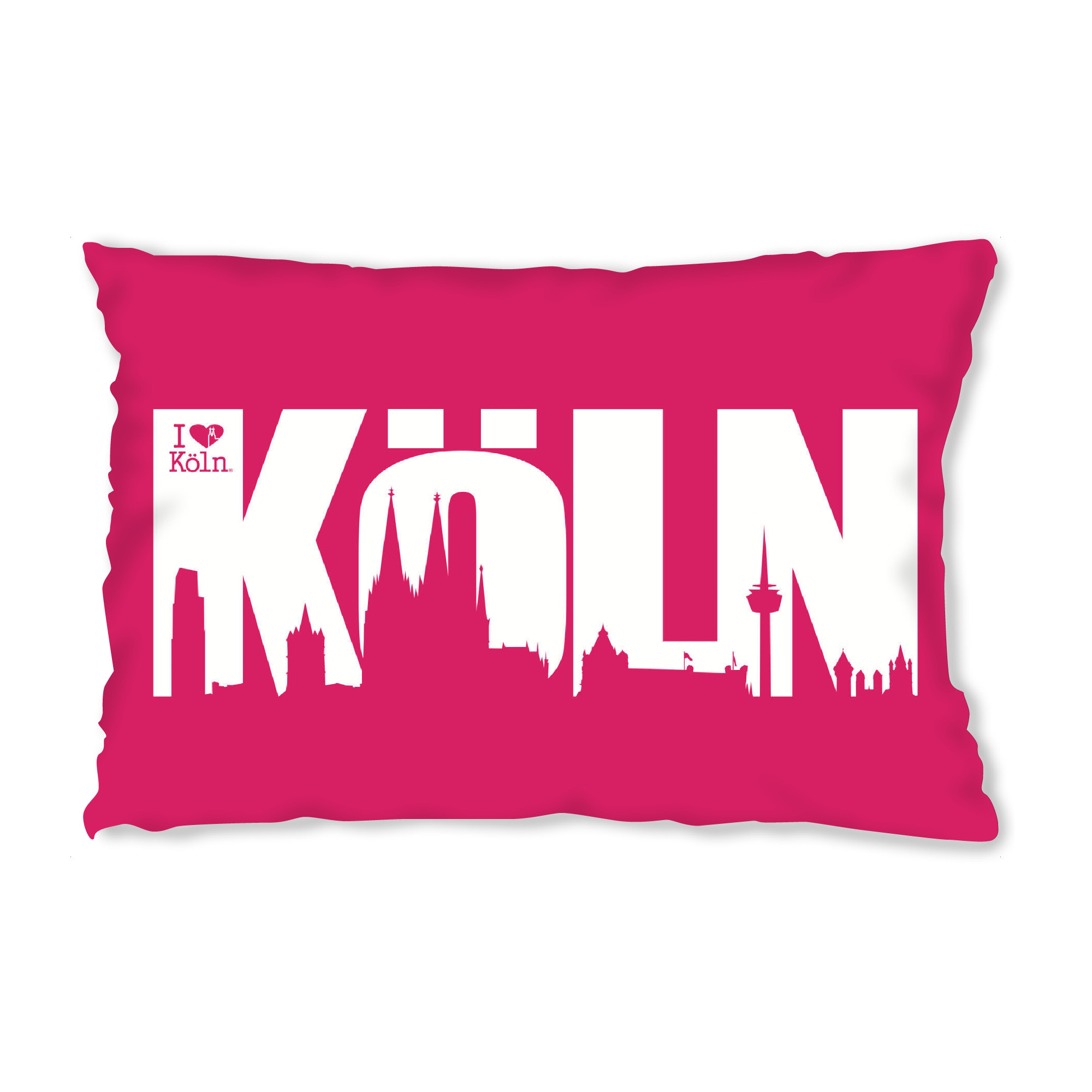 Design-Kissen "KÖLN SKYLINE SCHRIFTZUG 5" artboxONE - Städte / Köln - Köln,Kölner dom,Skyline,Colonia,Cologne,Kölle,Kölnergram - Bild Köln
