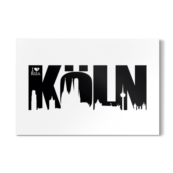 Galerie-Print "KÖLN SKYLINE SCHRIFTZUG 3" 30x20 cm artboxONE