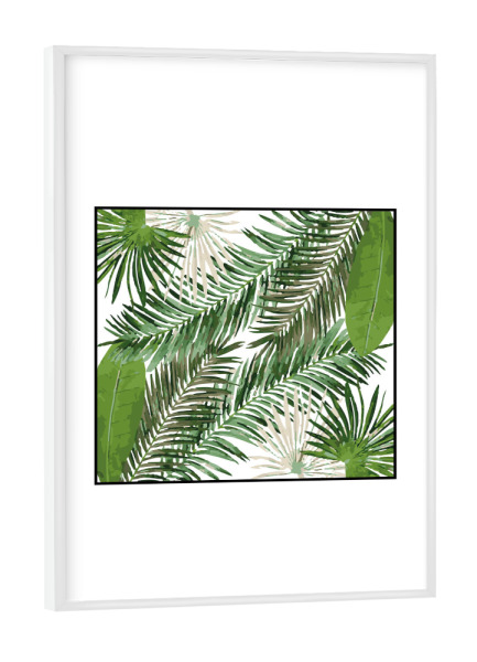 Poster mit weißem Rahmen "TROPICAL FEELINGS" artboxONE - Floral